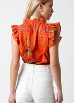 Sadie Flutter Sleeve Top-Hand In Pocket