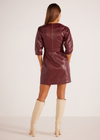 MINKPINK Kiara Mini Dress - Wine-Hand In Pocket