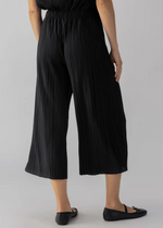 Sanctuary Plisse Culotte- Black ***FINAL SALE***-Hand In Pocket