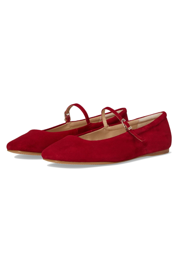 Dolce Vita Reyes Ballet Flat- Crimson Suede ***FINAL SALE*** ***FINAL SALE***-Hand In Pocket