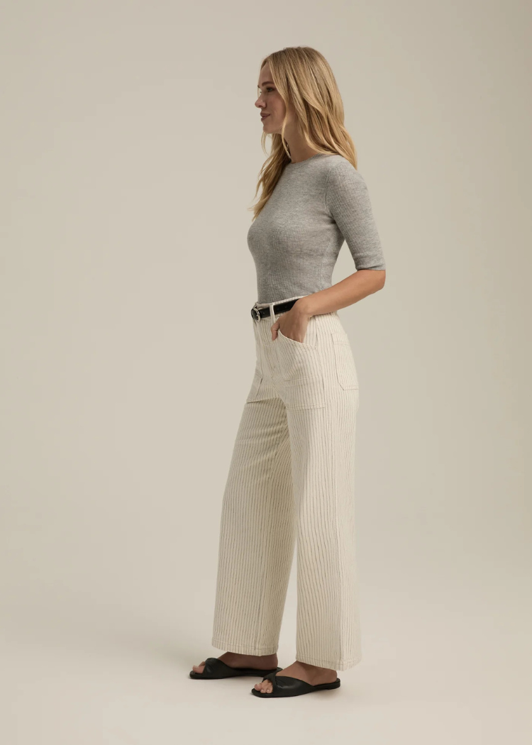 Favorite Daughter Mischa Utility Pant- Newport-Hand In Pocket