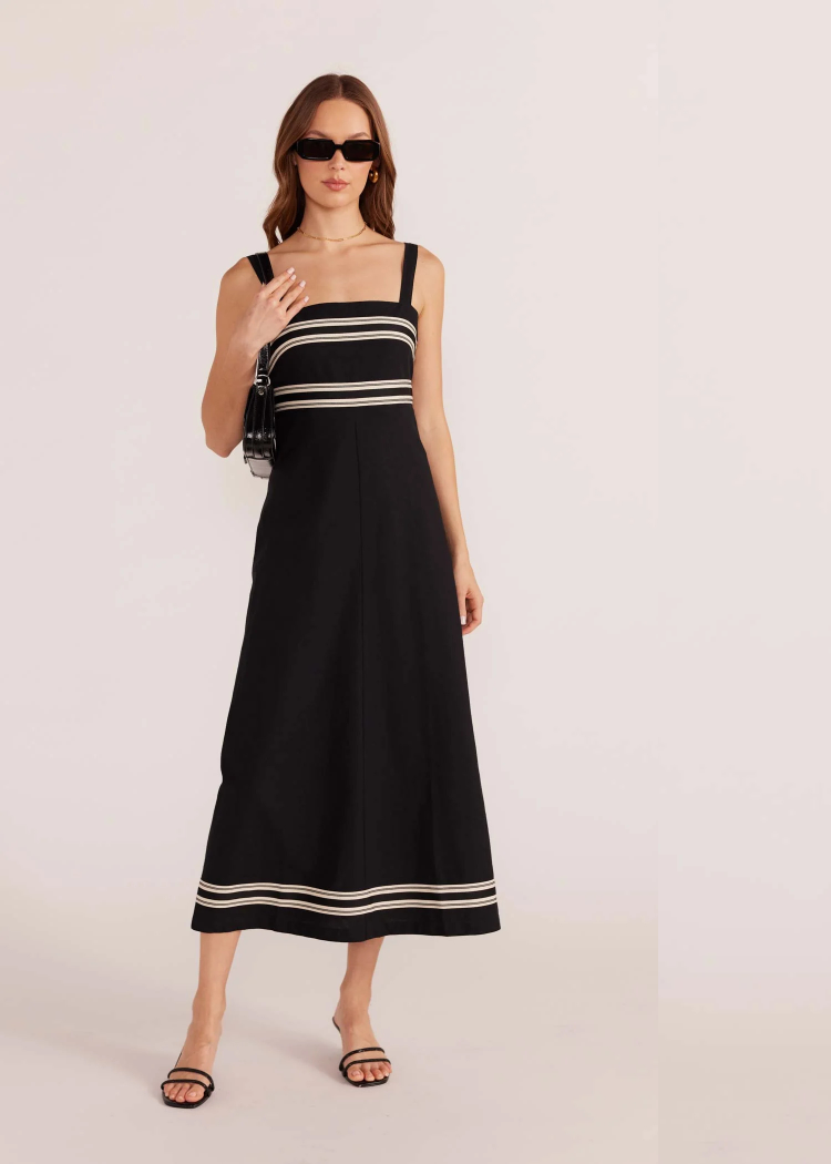 MINKPINK Elki Trim Midi Dress-Hand In Pocket