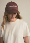 Favorite Daughter Classic Logo Baseball Hat- Brown/ White-Hand In Pocket