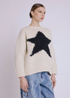 Berenice Ambre Round Neck Star Sweater-Hand In Pocket