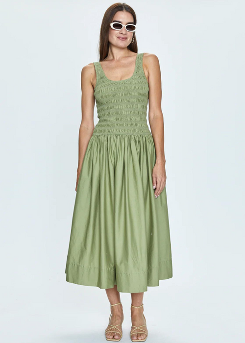 Pistola Alessia Dress - Sage-Hand In Pocket