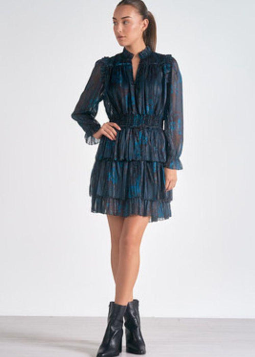 Elan Luxenburg Mini Dress - Blue-Hand In Pocket