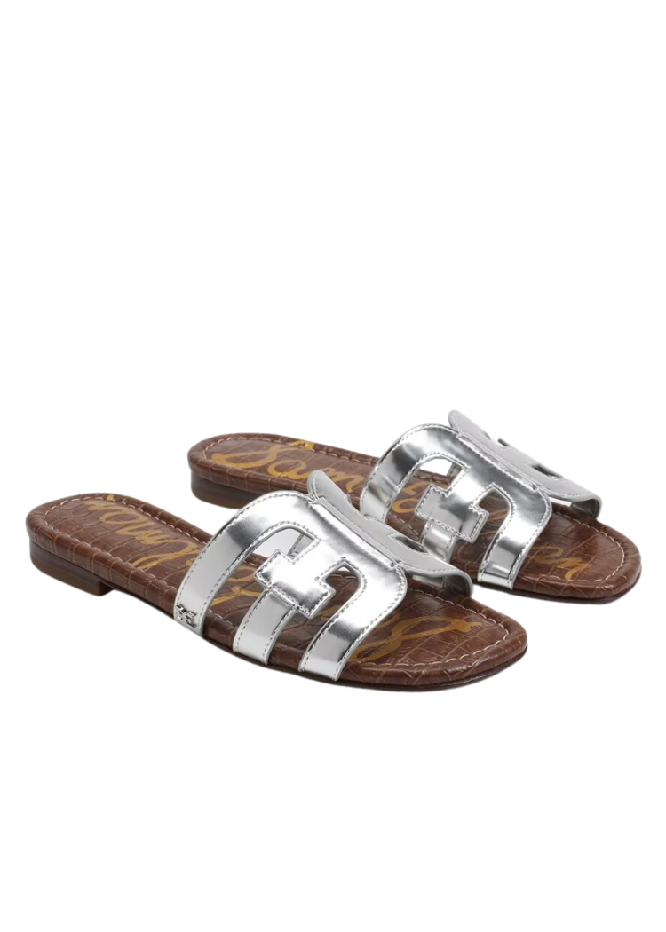 Sam Edelman Bay Slide Sandal - Soft Silver-Hand In Pocket