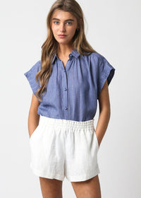 Casey Linen Top-Hand In Pocket