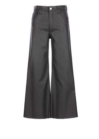 KUT Meg Coated High Rise Fab Ab Wide Leg Pants-Hand In Pocket