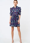 Ciebon Bethany Embroidered Mini Dress- Navy-Hand In Pocket