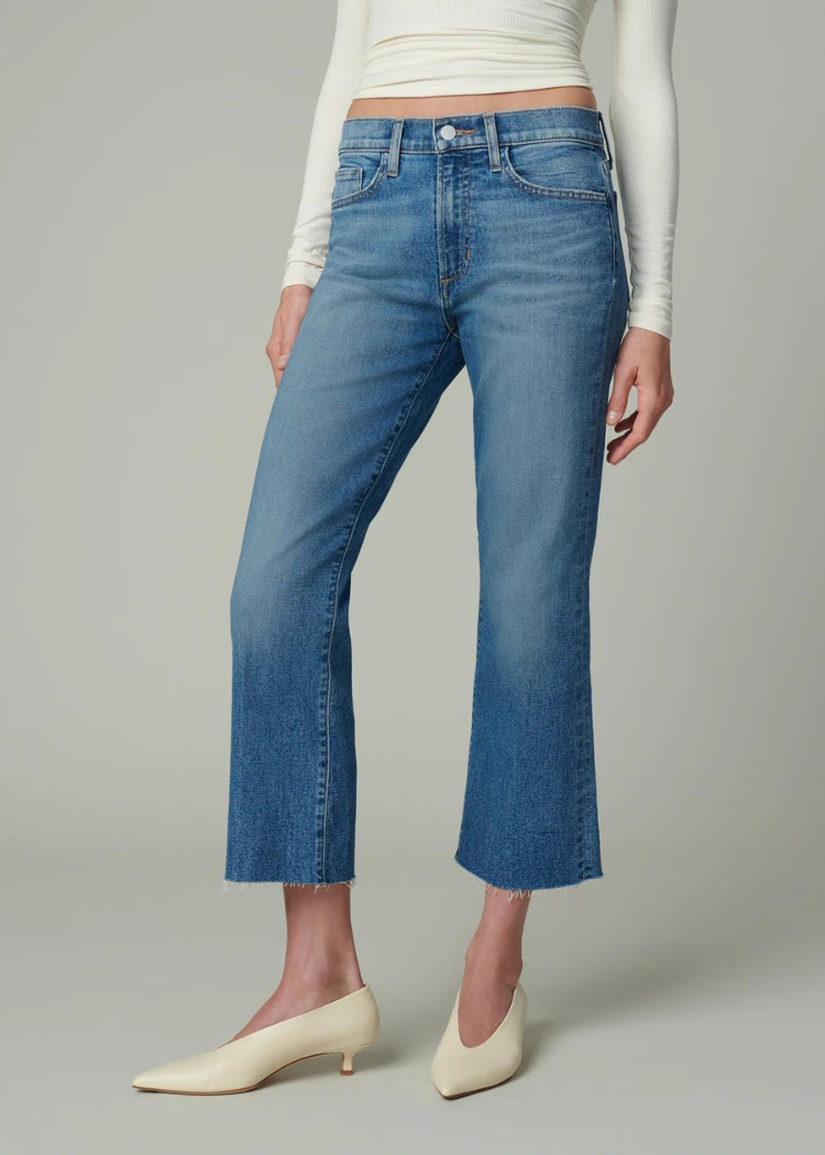 Joe's Jeans Callie Cropped Bootcut Raw Hem - Carpe Diem-Hand In Pocket