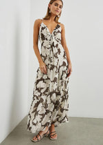 Rails Boa Dress- Mocha Floral-Hand In Pocket