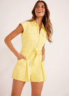 MINKPINK Ayla Scalloped Playsuit- Pineapple-Hand In Pocket