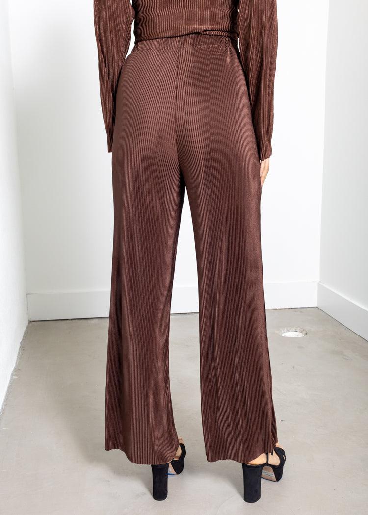 FRNCH Louise Pants- Chocolate-Hand In Pocket