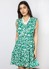 THML Charlotte Print Dress - Green-Hand In Pocket