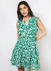 THML Charlotte Print Dress - Green-Hand In Pocket