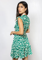 THML Charlotte Print Dress - Green-Hand In Pocket