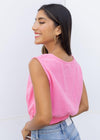 Bobi Shell Tank-Bubblegum-Hand In Pocket