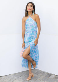 Gretha Recycled Halter Dress-Hand In Pocket