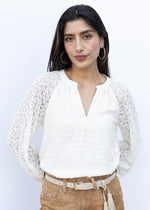 Lanly Blouse-Cream-Hand In Pocket