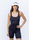 RD Style Second Skin Tia U Neck Tank Romper-Hand In Pocket