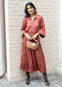 Hannah Tiered Midi Dress-Hand In Pocket