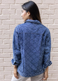 Phoenix Quilted Shirt Jacket - Blue Wash-Hand In Pocket