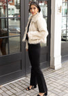 Steve Madden Juniper Coat - Cream-Hand In Pocket