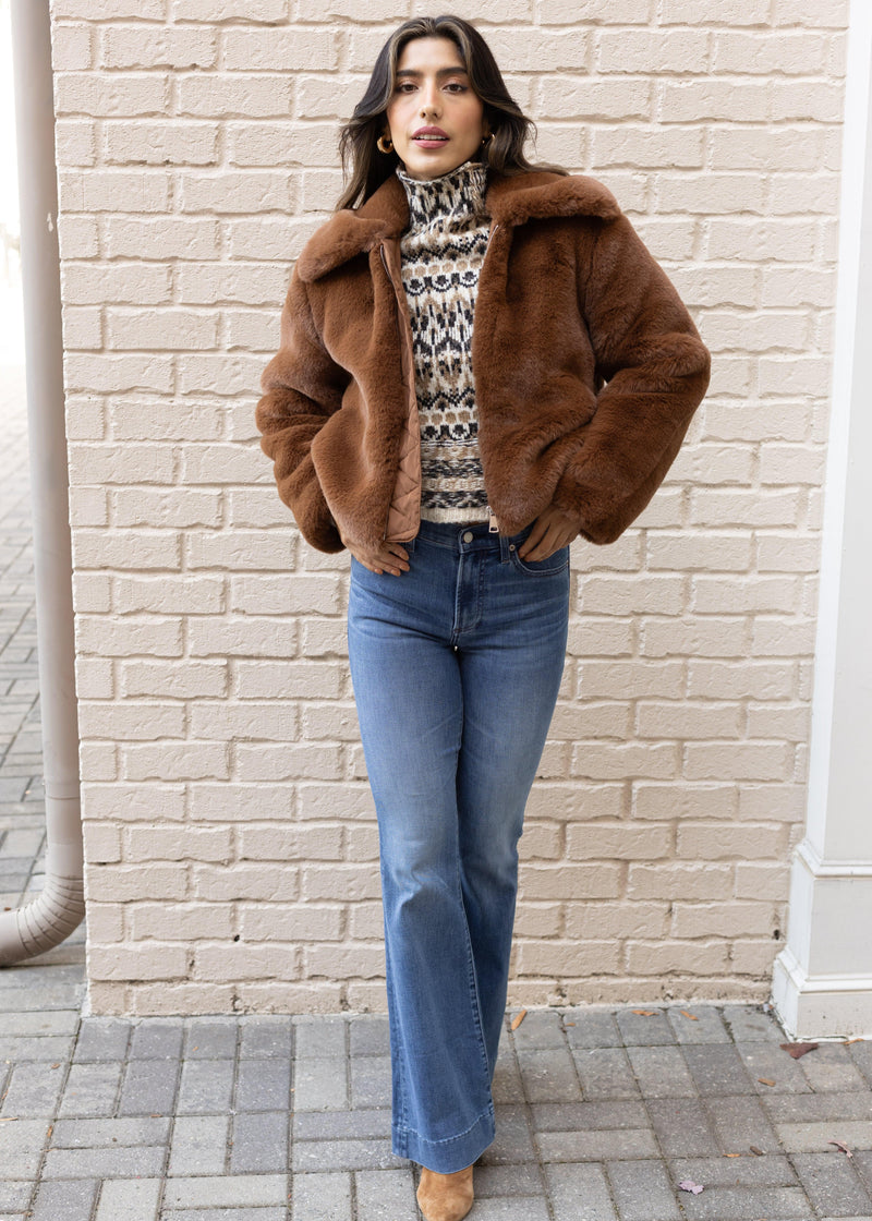 Steve Madden Juniper Coat - Nutmeg-Hand In Pocket