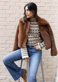 Steve Madden Juniper Coat - Nutmeg-Hand In Pocket