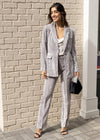 Steve Madden Imaaa Velvet Blazer - Silver ***FINAL SALE***-Hand In Pocket