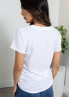 Bobi SS V-Neck Tee- White