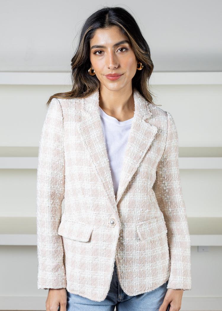 Central Park West Jasper Patched Tweed Blazer ***FINAL SALE***-Hand In Pocket