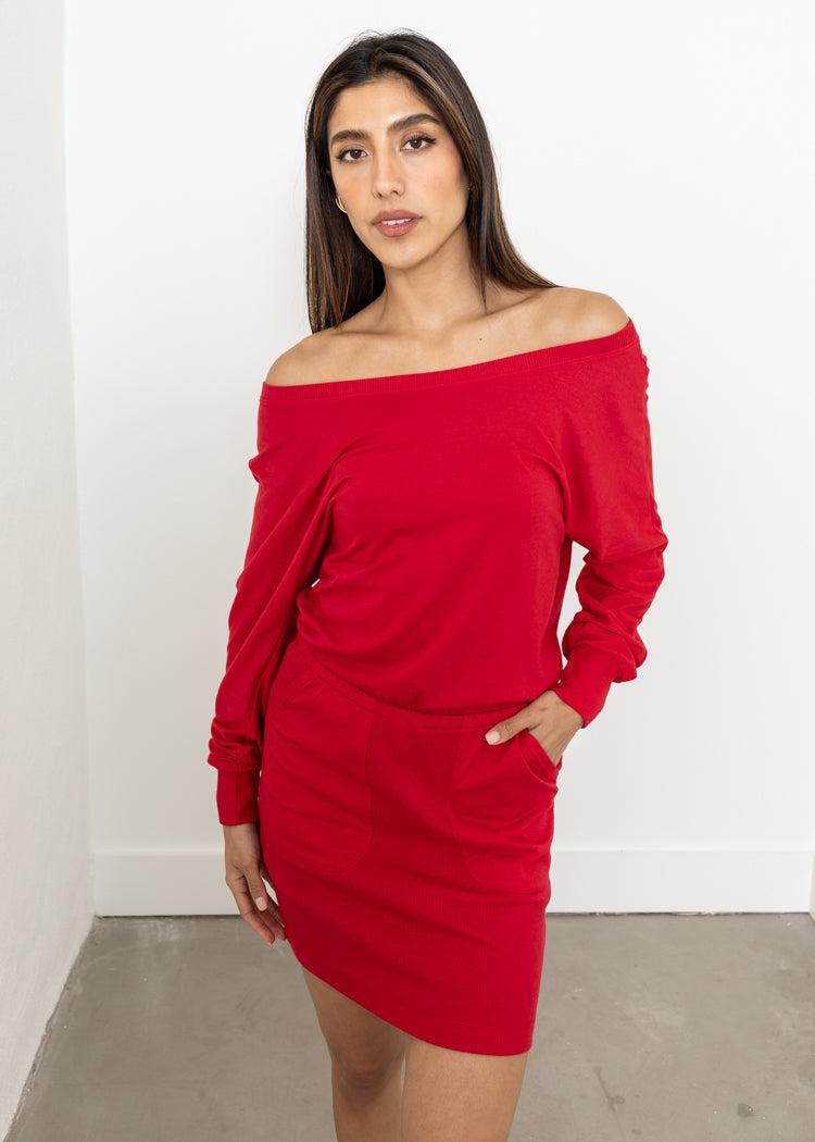 Michael Stars Kerrigan On/Off Shoulder Dress - Tamale-Hand In Pocket