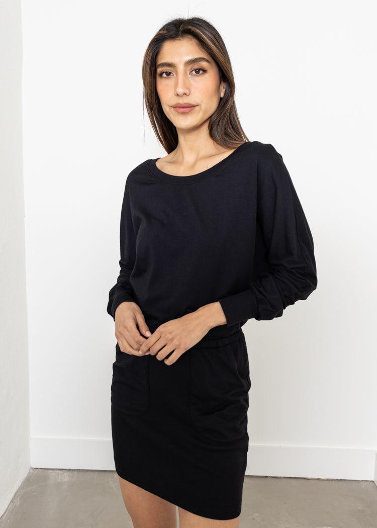 Michael Stars Kerrigan On/Off Shoulder Dress - Black-Hand In Pocket