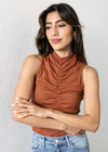 Michael Stars Monet Ruched Tank-Toffee ***FINAL SALE***-Hand In Pocket