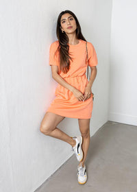 Spanx Aire Cinched T- Shirt Dress- Sunset Peach ***FINAL SALE***-Hand In Pocket