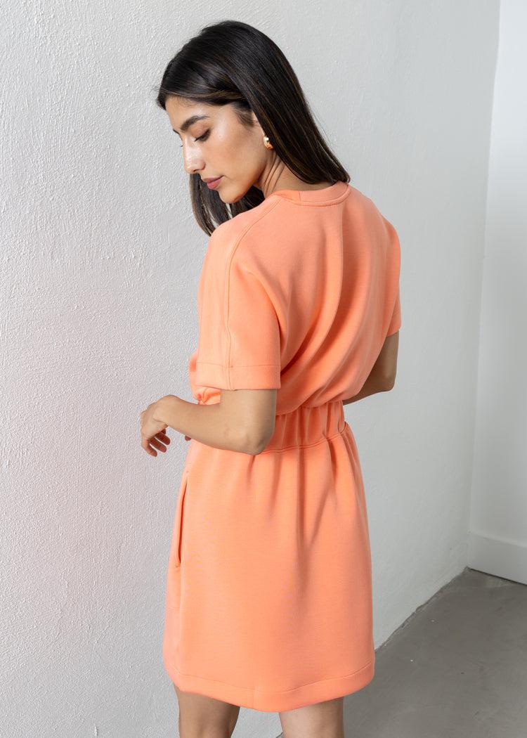 Spanx Aire Cinched T- Shirt Dress- Sunset Peach ***FINAL SALE***-Hand In Pocket