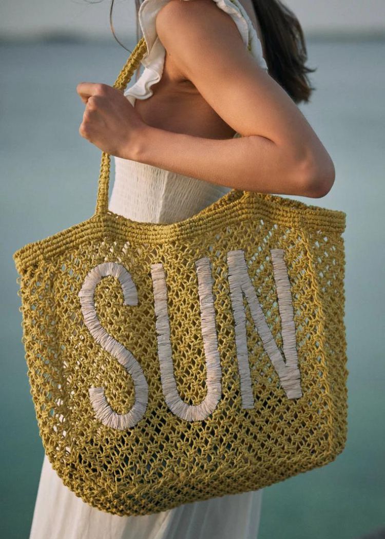 Z Supply Summer Tote Bag- Sunshine-Hand In Pocket