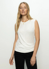 Sanctuary Draped Tank- White-Hand In Pocket