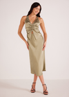 Mink Pink Sonia Drawstring Cami w/ Skirt Set - Sage ***FINAL SALE***-Hand In Pocket