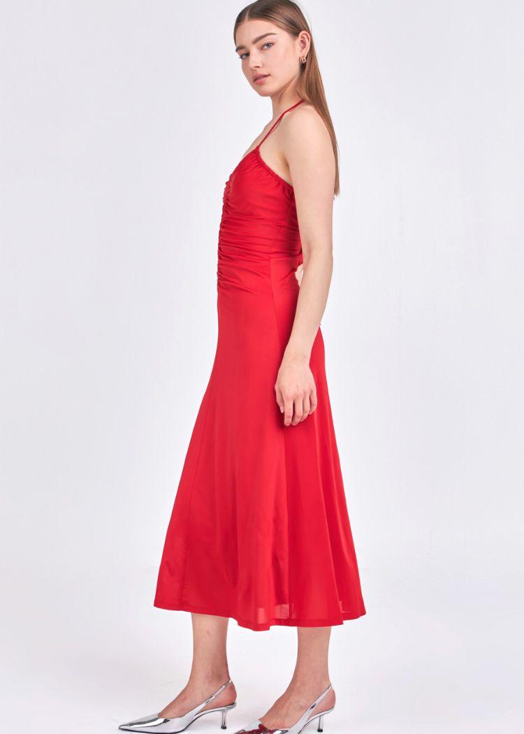 Sophie Halter Ruched Maxi Dress-***FINAL SALE***-Hand In Pocket