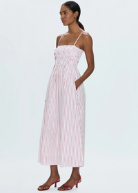 Pistola Bianca Dress - Ruby Stripe-Hand In Pocket