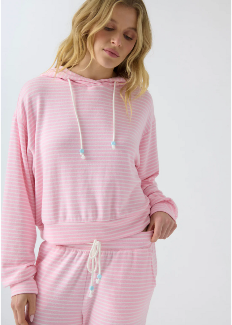 PJ Salvage Hoodie Happy Days- Pink Cloud ***FINAL SALE***-Hand In Pocket