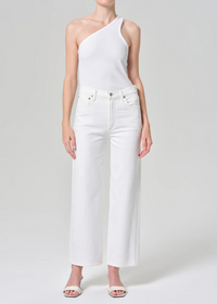 Harper Straight Jean (Stretch) In White Wash-Hand In Pocket