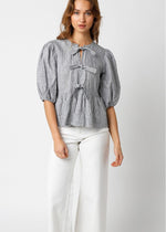 Claire Linen Top-Hand In Pocket