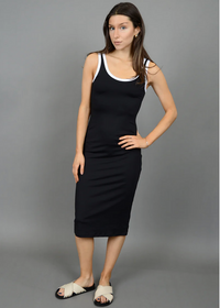 RD Style Tanith Tank Midi Dress - Black-Hand In Pocket