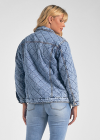 Phoenix Quilted Shirt Jacket - Blue Wash-Hand In Pocket