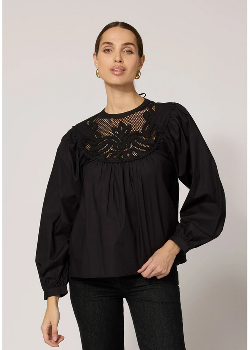 Cleobella Raine Blouse - Black-Hand In Pocket