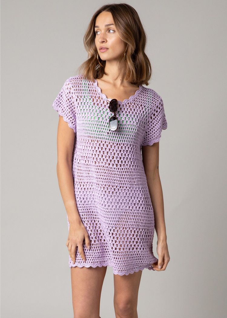 ***FINAL SALE*** Delaney Cover Up Dress - Lilac-Hand In Pocket